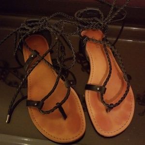 Express tie up sandals